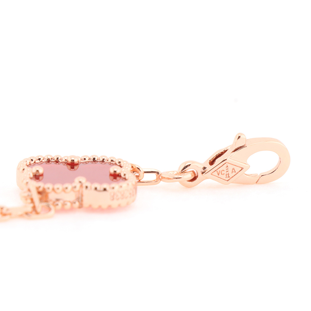 V*N CL*F & arpels rose gold carnelian bracelet