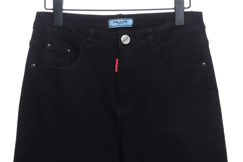 Pra*a triangle denim trousers