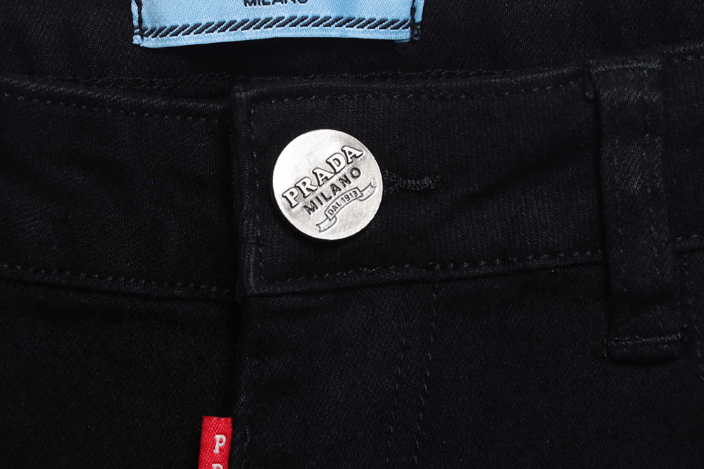 Pra*a triangle denim trousers