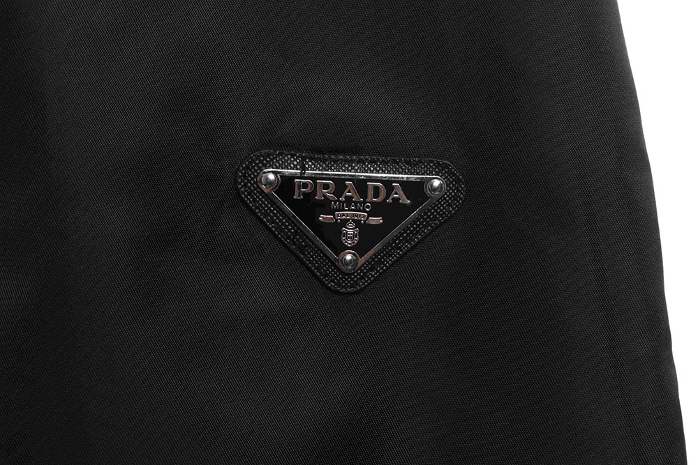 Pra*a color-block nylon double-zip trousers