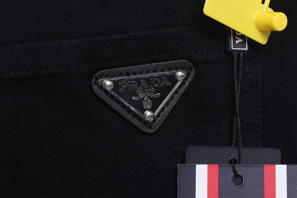 Pra*a triangle denim trousers