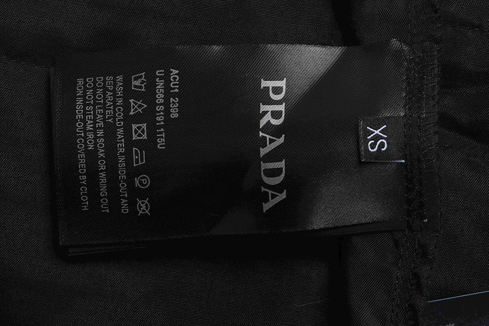 Pra*a color-block nylon double-zip trousers