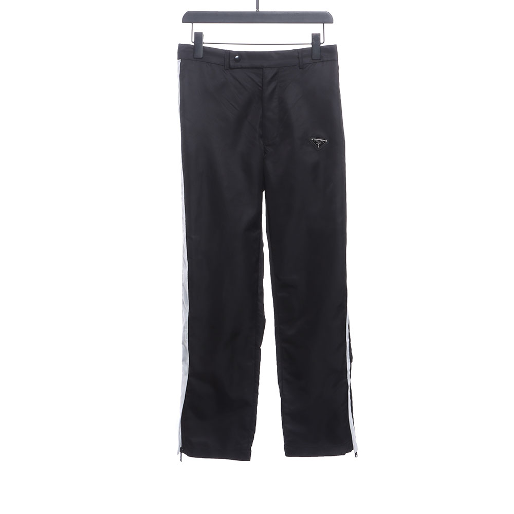 Pra*a color-block nylon double-zip trousers
