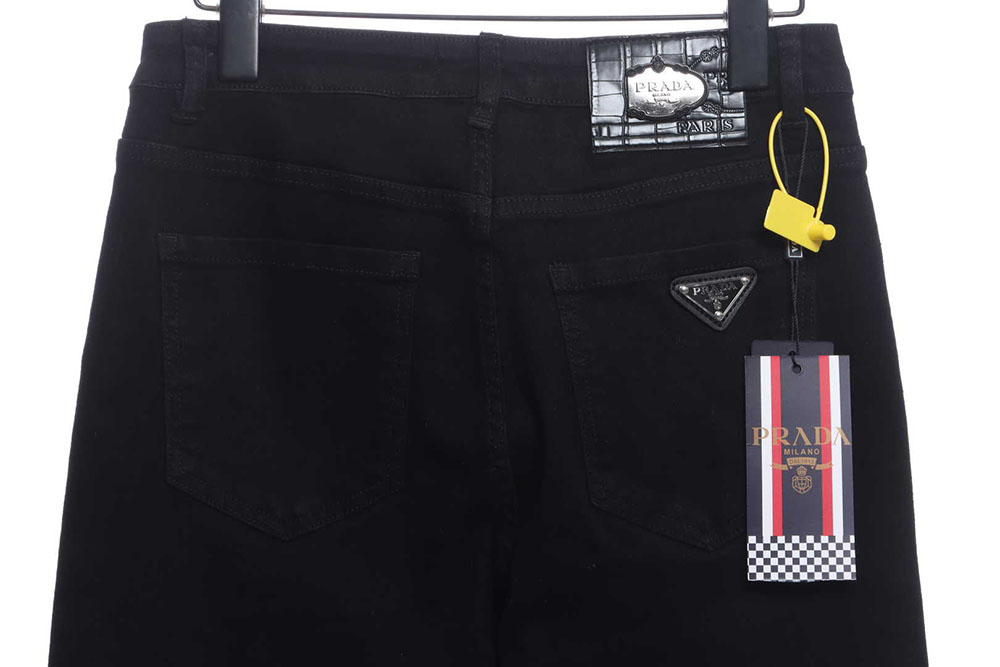 Pra*a triangle denim trousers