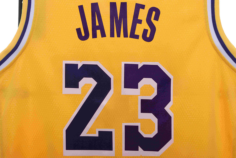 James Lakers home jersey No. 23