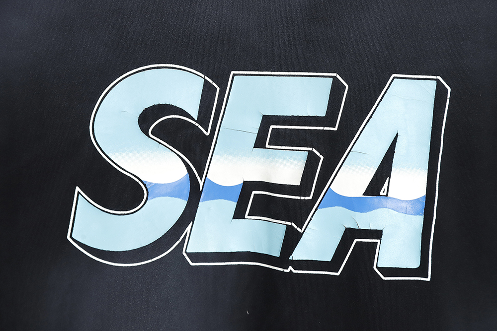 Saint Micheal 23SS sea letter washed short-sleeved T-shirt