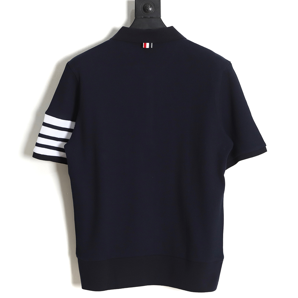 Thom Browne classic four-bar waffle POLO shirt short sleeve TSK2