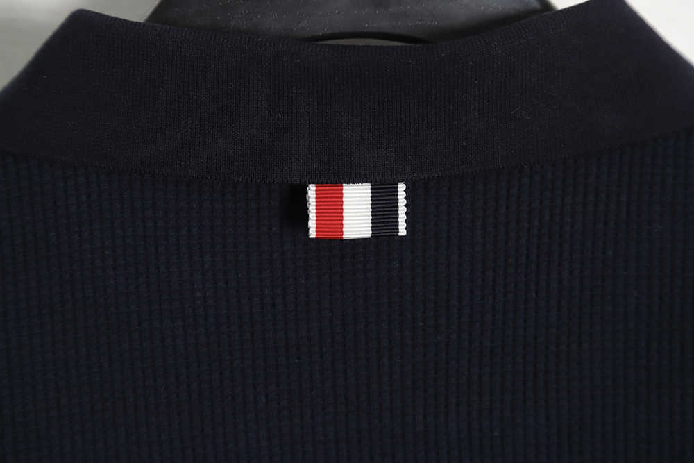 Thom Browne classic four-bar waffle POLO shirt short sleeve TSK2