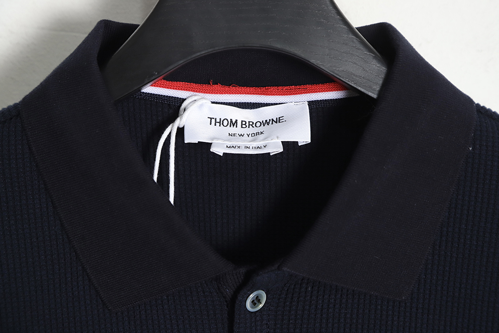 Thom Browne classic four-bar waffle POLO shirt short sleeve TSK2