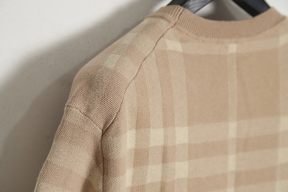 B**rry 23ss wool check knit short sleeve