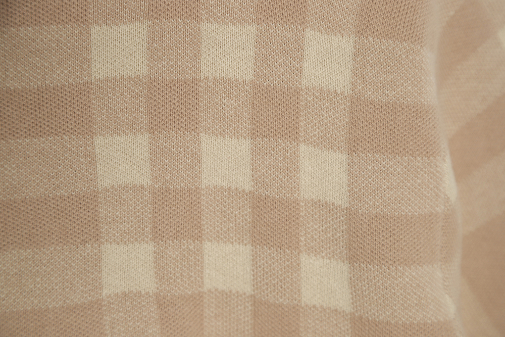 B**rry 23ss wool check knit short sleeve