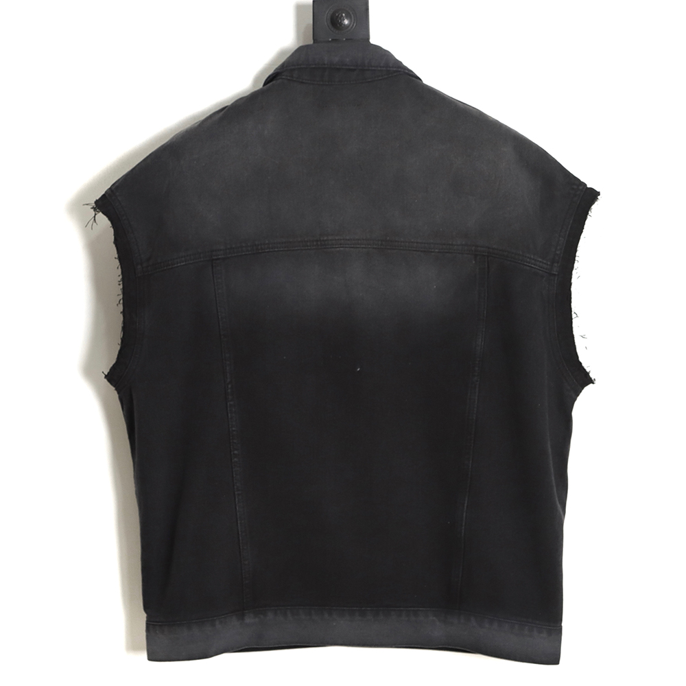 Givenchy GVC 23SS Distressed Print Denim Vest