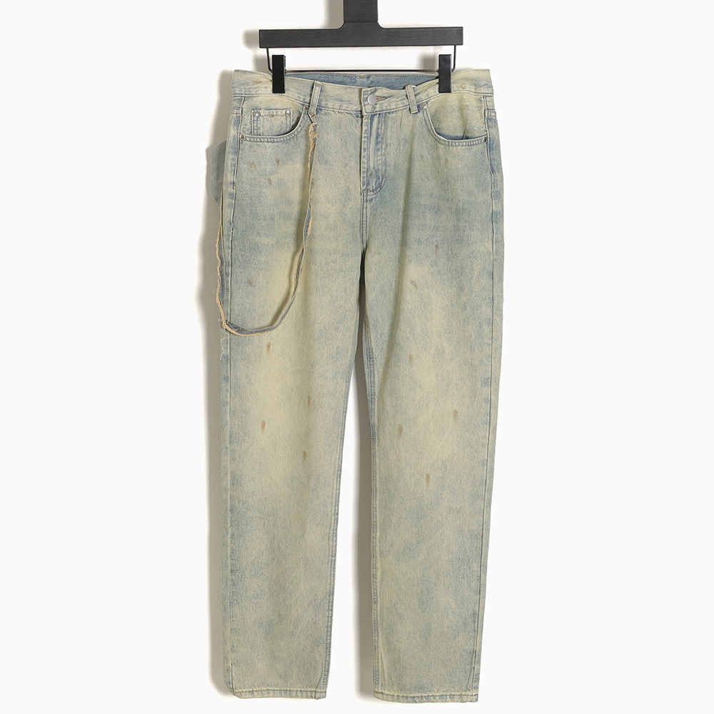 Ma*i*la distressed fanny pack jeans