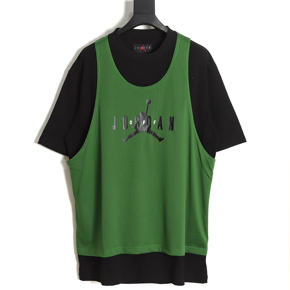 OFF-WHITE x AIR JORDAN OW Jordan joint limited edition fake two short sleeves