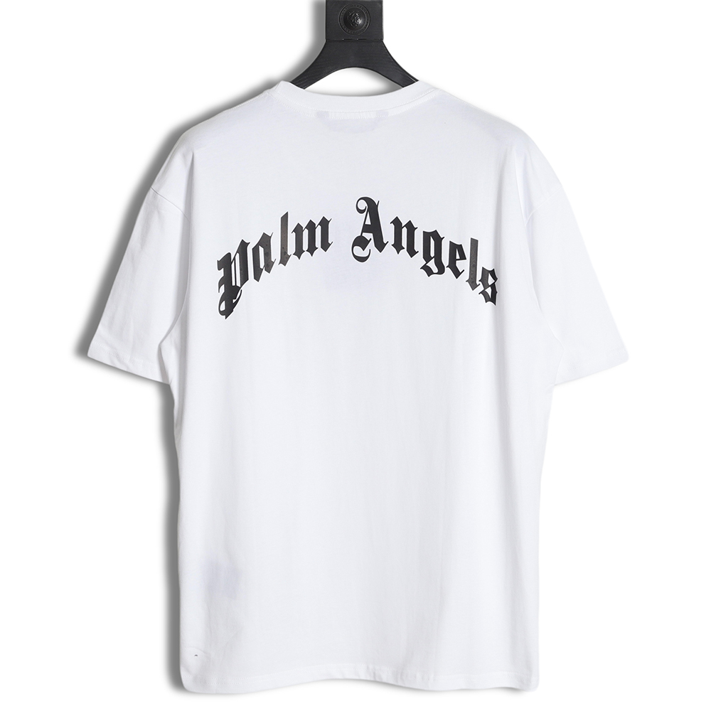 PALM ANGELS Palm Angels PA broken tail shark print short sleeves