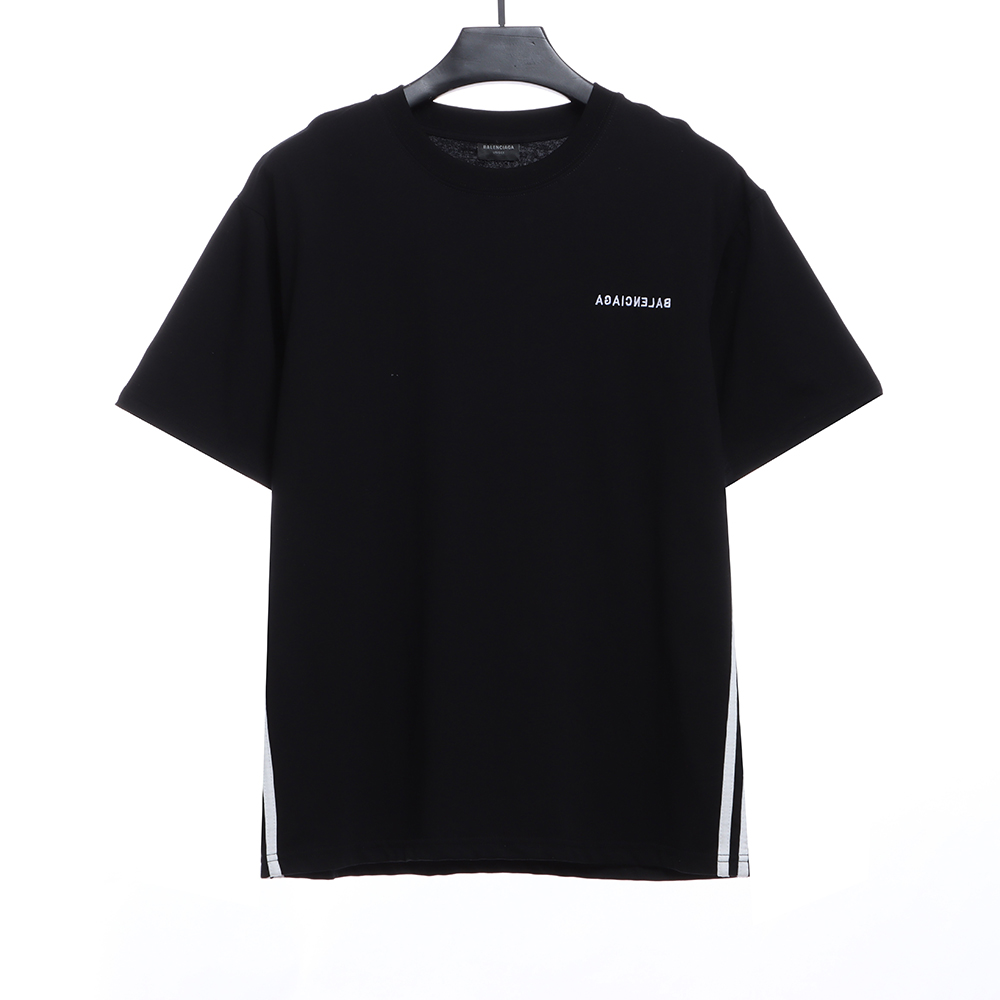Ba*len*cia*ga three-bar embroidery short-sleeved tsk1