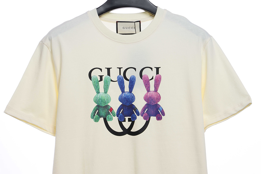 G*u*i colorful three-dimensional rabbit print short sleeve tsk1
