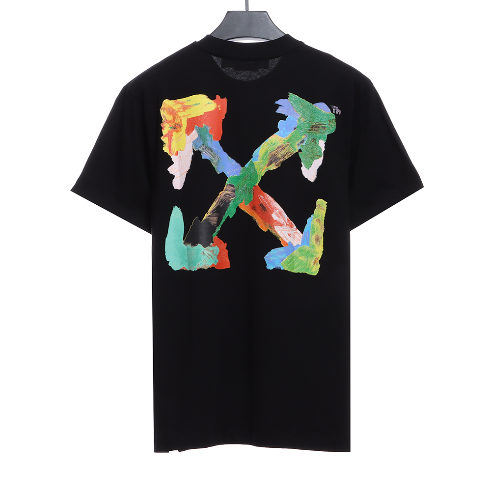 OW environmental protection ink hand-painted color graffiti short sleeve TSK1