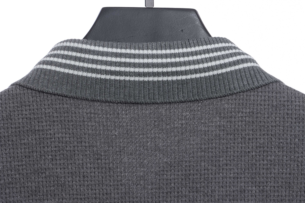 TB waffle stripe printed edge POLO