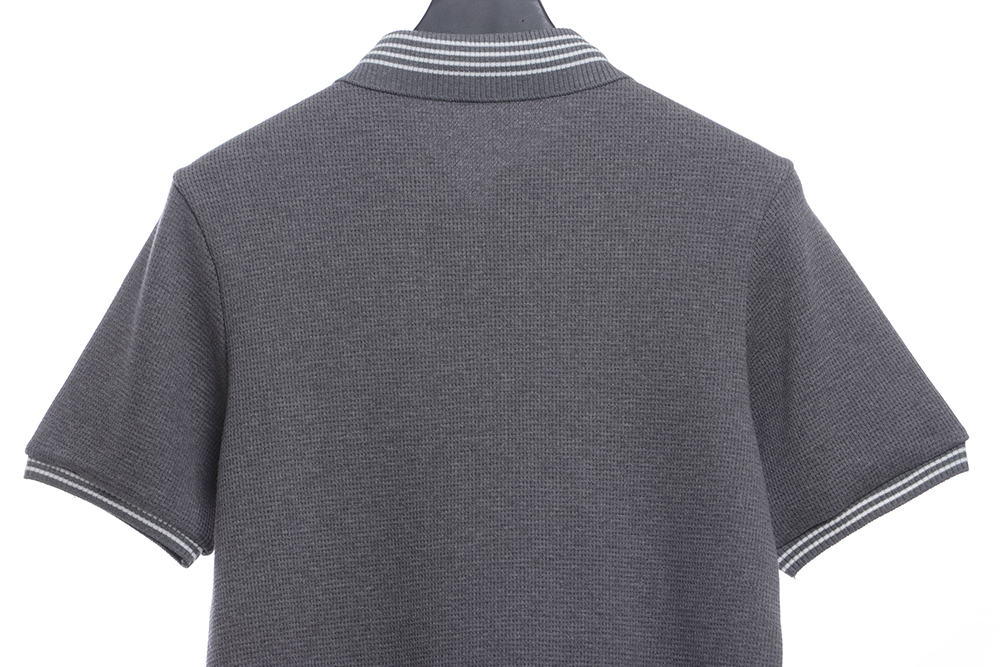 TB waffle stripe printed edge POLO