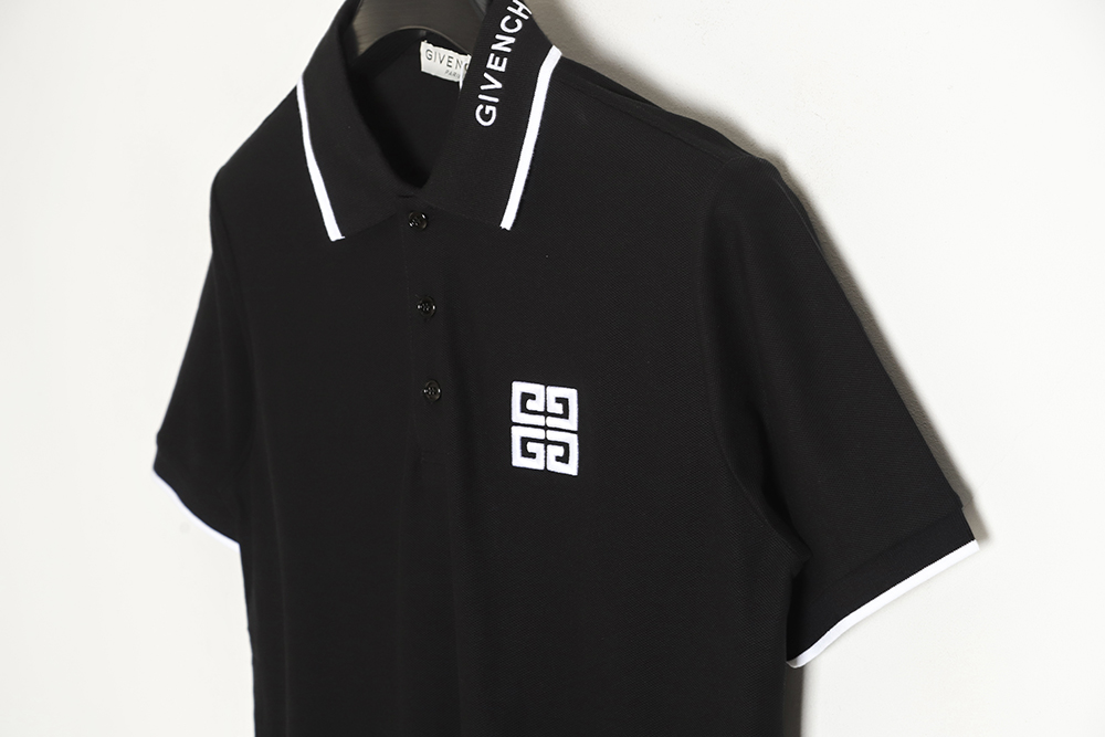 Givenchy Givenchy GVC 23SS 4G embroidery collar short-sleeved POLO shirt