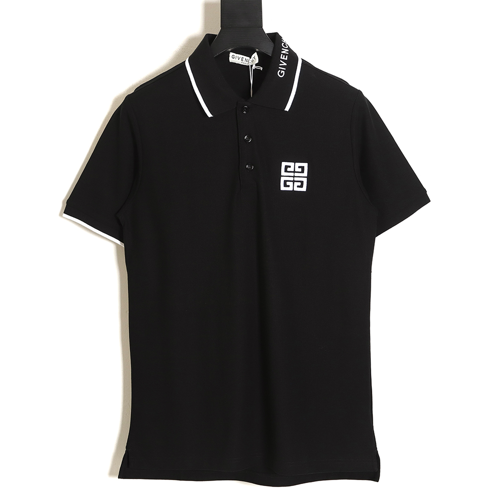 Givenchy Givenchy GVC 23SS 4G embroidery collar short-sleeved POLO shirt