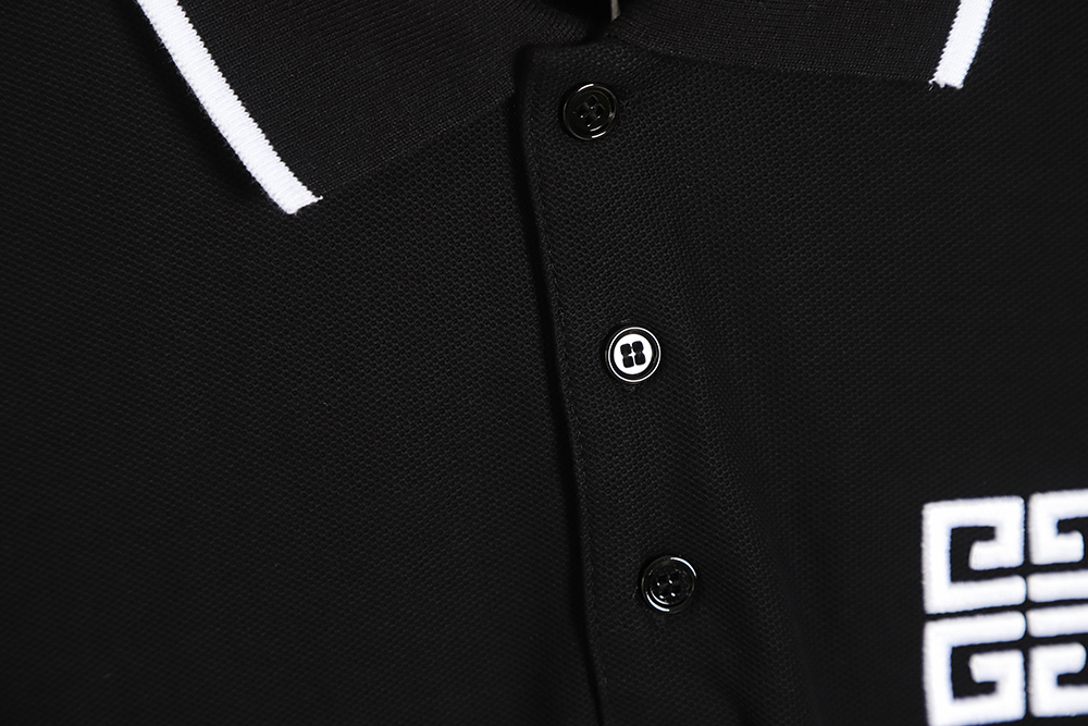 Givenchy Givenchy GVC 23SS 4G embroidery collar short-sleeved POLO shirt