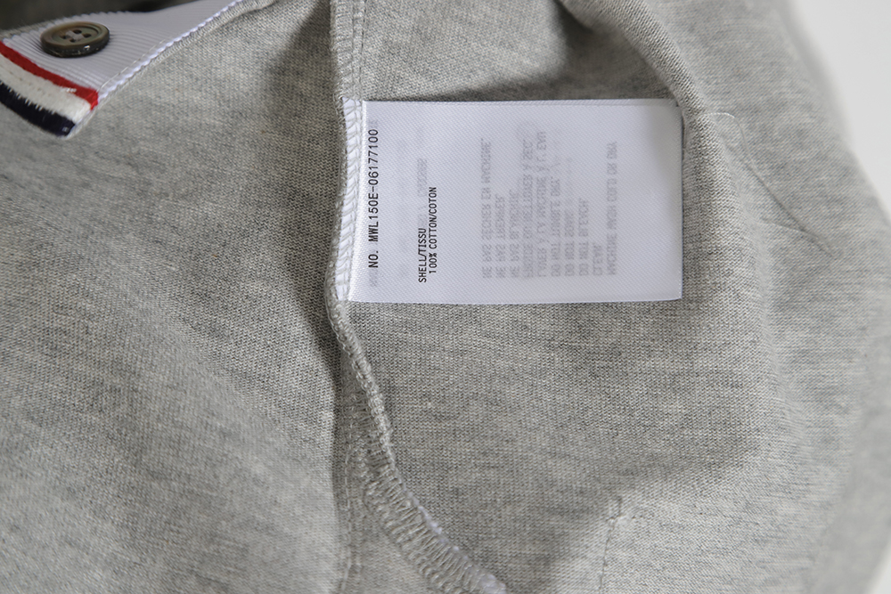 Thom Browne TB Red White Blue Webbing Overlock Short Sleeve TSK1