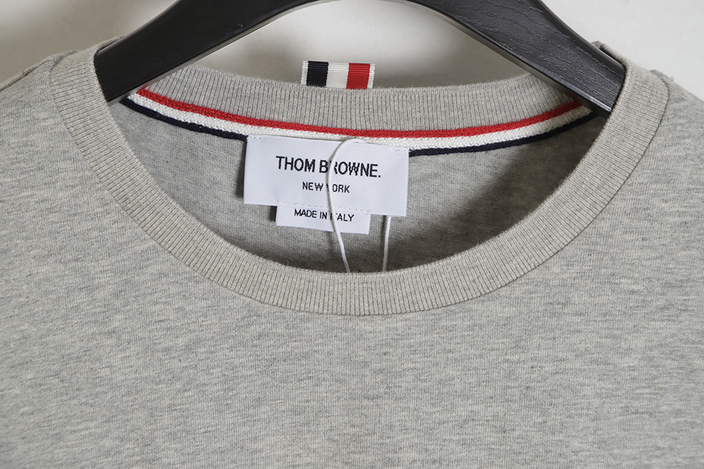 Thom Browne TB Red White Blue Webbing Overlock Short Sleeve TSK1