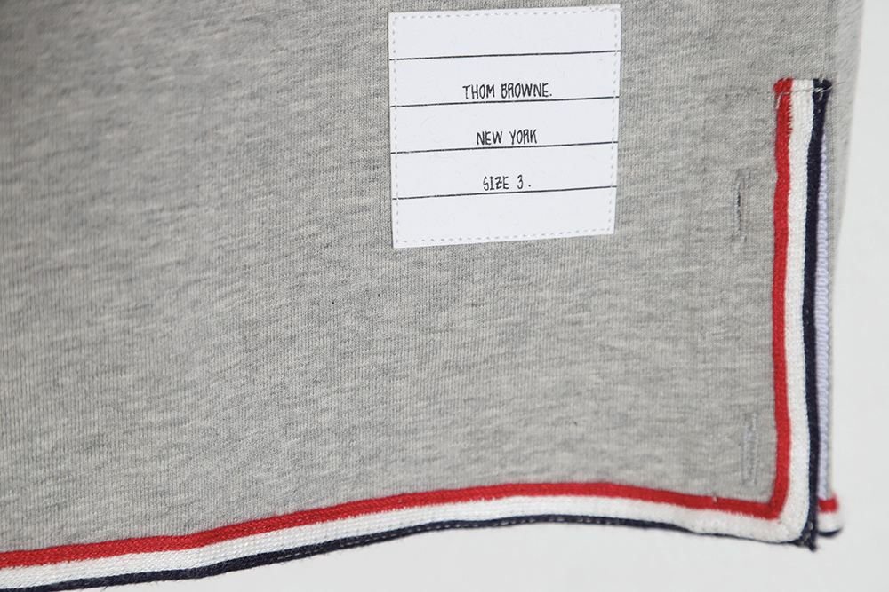 Thom Browne TB Red White Blue Webbing Overlock Short Sleeve TSK1