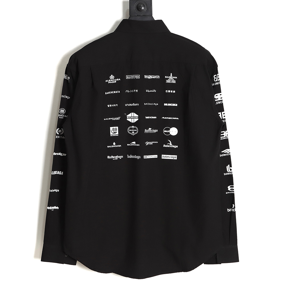 Ba*len*cia*ga limited slogan logo shirt tsk1