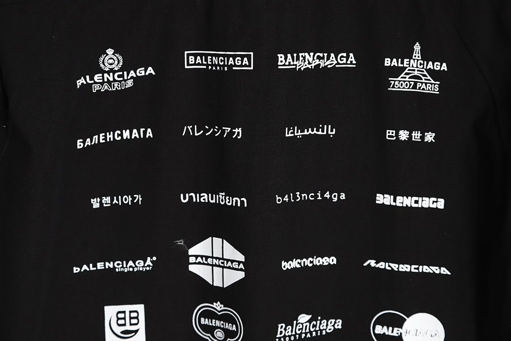 Ba*len*cia*ga limited slogan logo shirt tsk1