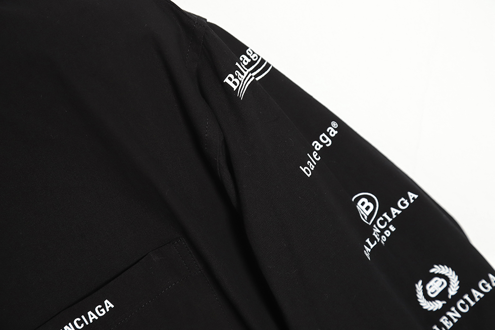 Ba*len*cia*ga limited slogan logo shirt tsk1