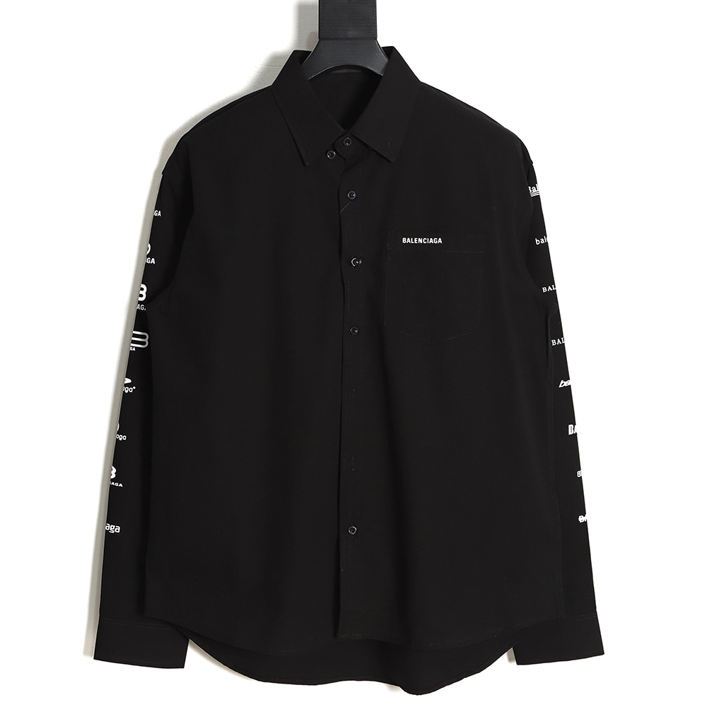 Ba*len*cia*ga limited slogan logo shirt tsk1