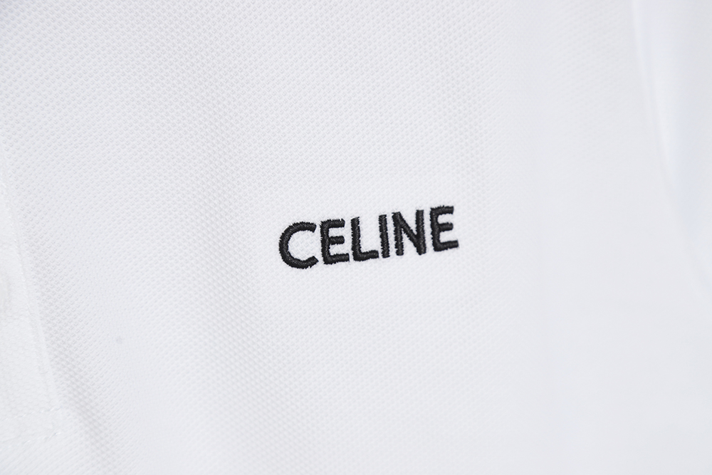 Ce**e ce 23ss chest embroidered short-sleeved polo shirt