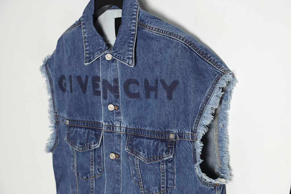 Givenchy Givenchy GVC 23SS old printed denim vest