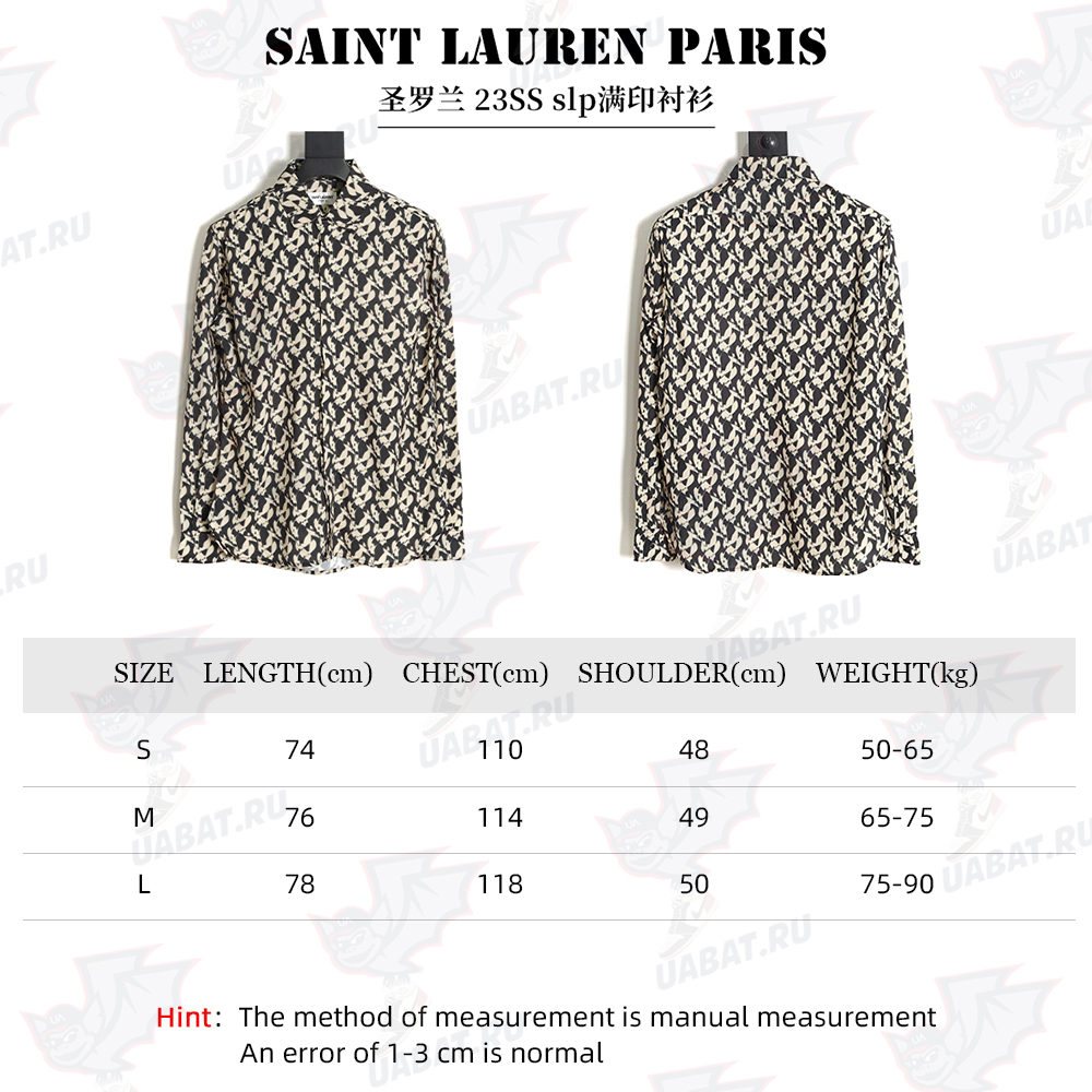 saint lauren paris Sa**t Lau*nt 23ss slp printed shirt
