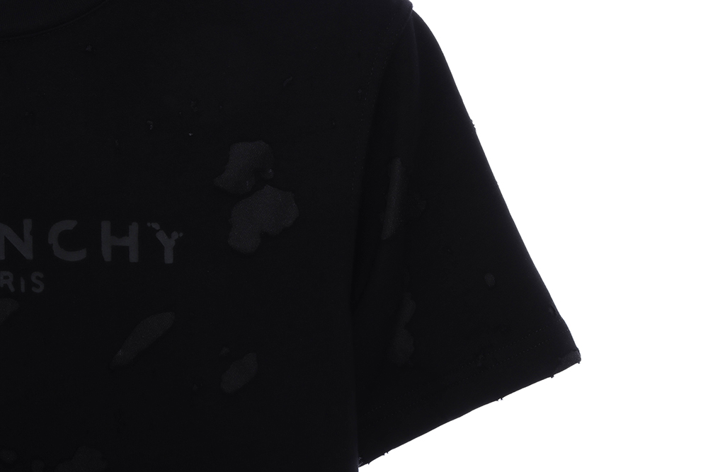 Givenchy letter print hole short sleeve TSK2