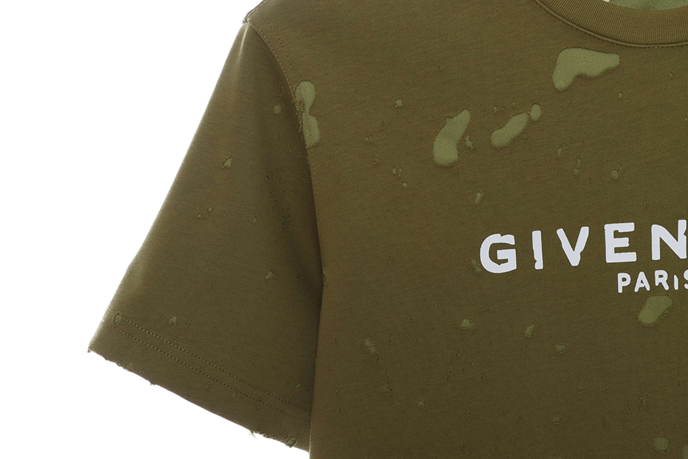 Givenchy letter print hole short sleeve TSK4