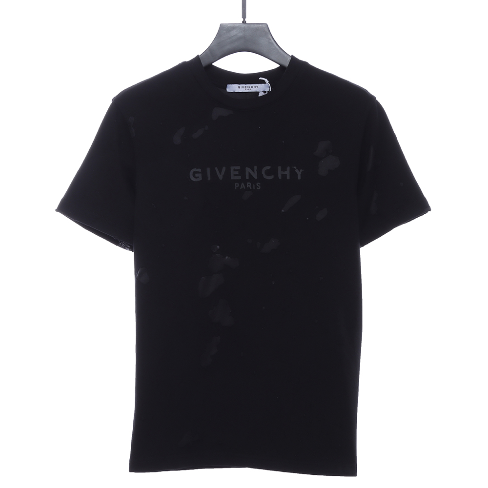 Givenchy letter print hole short sleeve TSK2