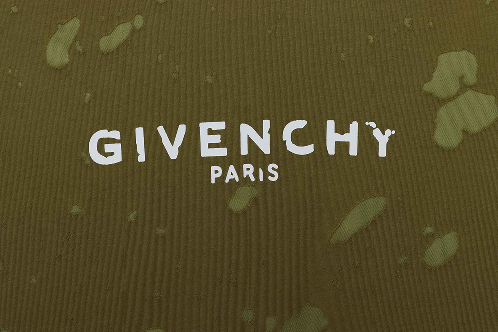 Givenchy letter print hole short sleeve TSK4