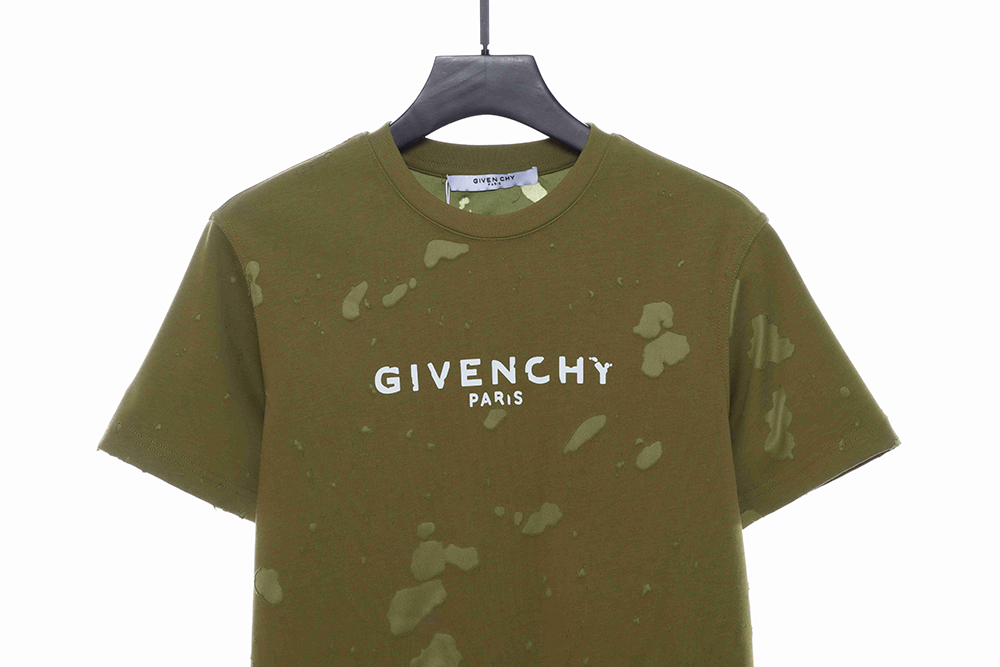 Givenchy letter print hole short sleeve TSK4