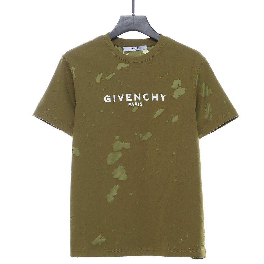Givenchy letter print hole short sleeve TSK4