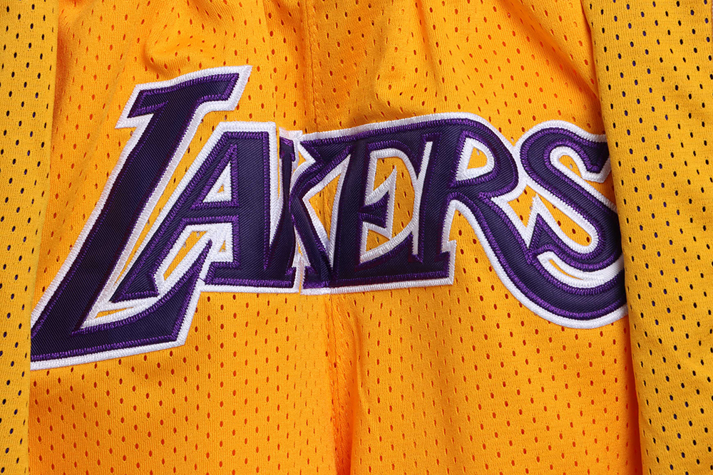 JustDon joint NBA retro Los Angeles Lakers shorts