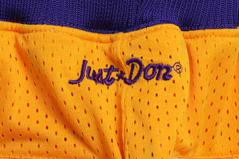 JustDon joint NBA retro Los Angeles Lakers shorts