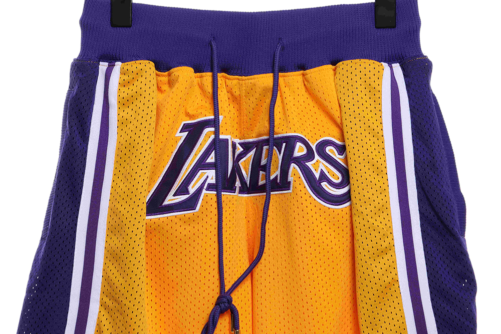 JustDon joint NBA retro Los Angeles Lakers shorts