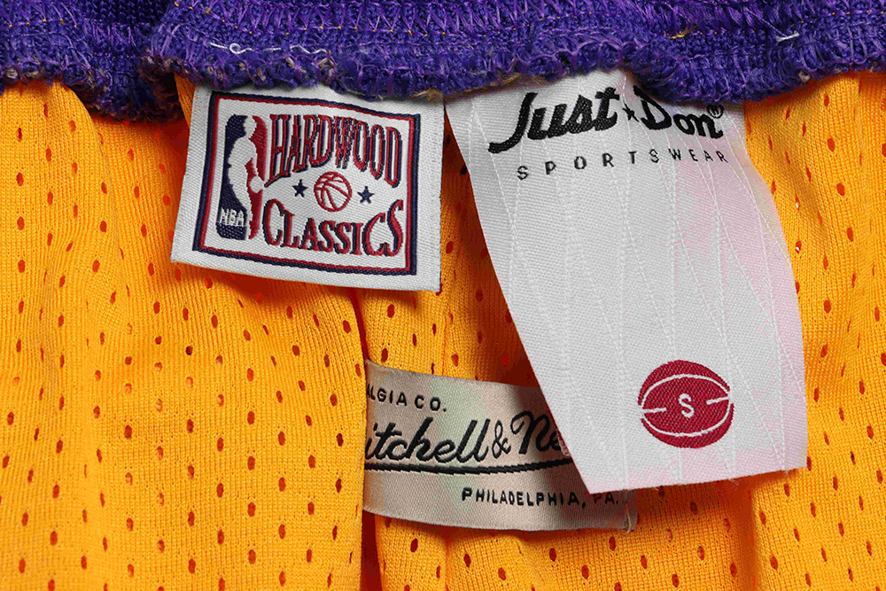 JustDon joint NBA retro Los Angeles Lakers shorts