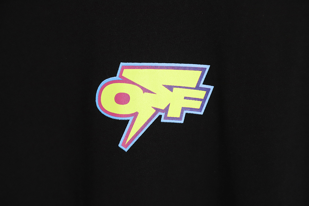 OFF-WHITE OW deformed 3D three-dimensional colorful graffiti arrow short-sleeved T-shirt