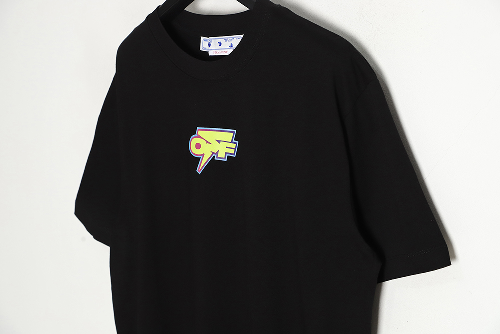 OFF-WHITE OW deformed 3D three-dimensional colorful graffiti arrow short-sleeved T-shirt