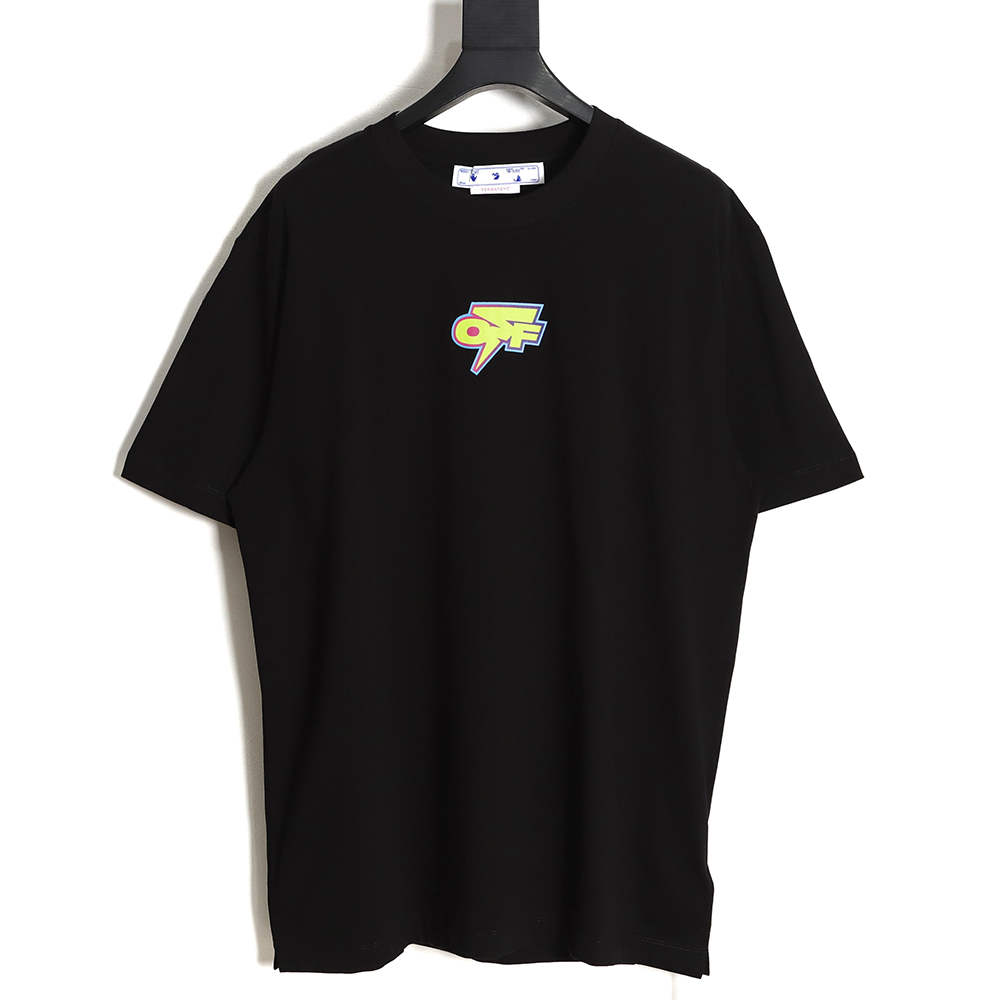 OFF-WHITE OW deformed 3D three-dimensional colorful graffiti arrow short-sleeved T-shirt